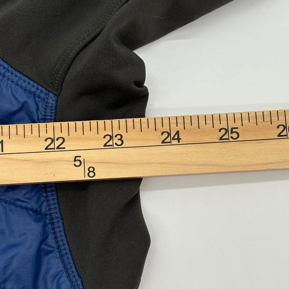 The North Face Mens XL Primaloft Jacket‎ Full Zip Blue Thumb Hole Micro Puffer